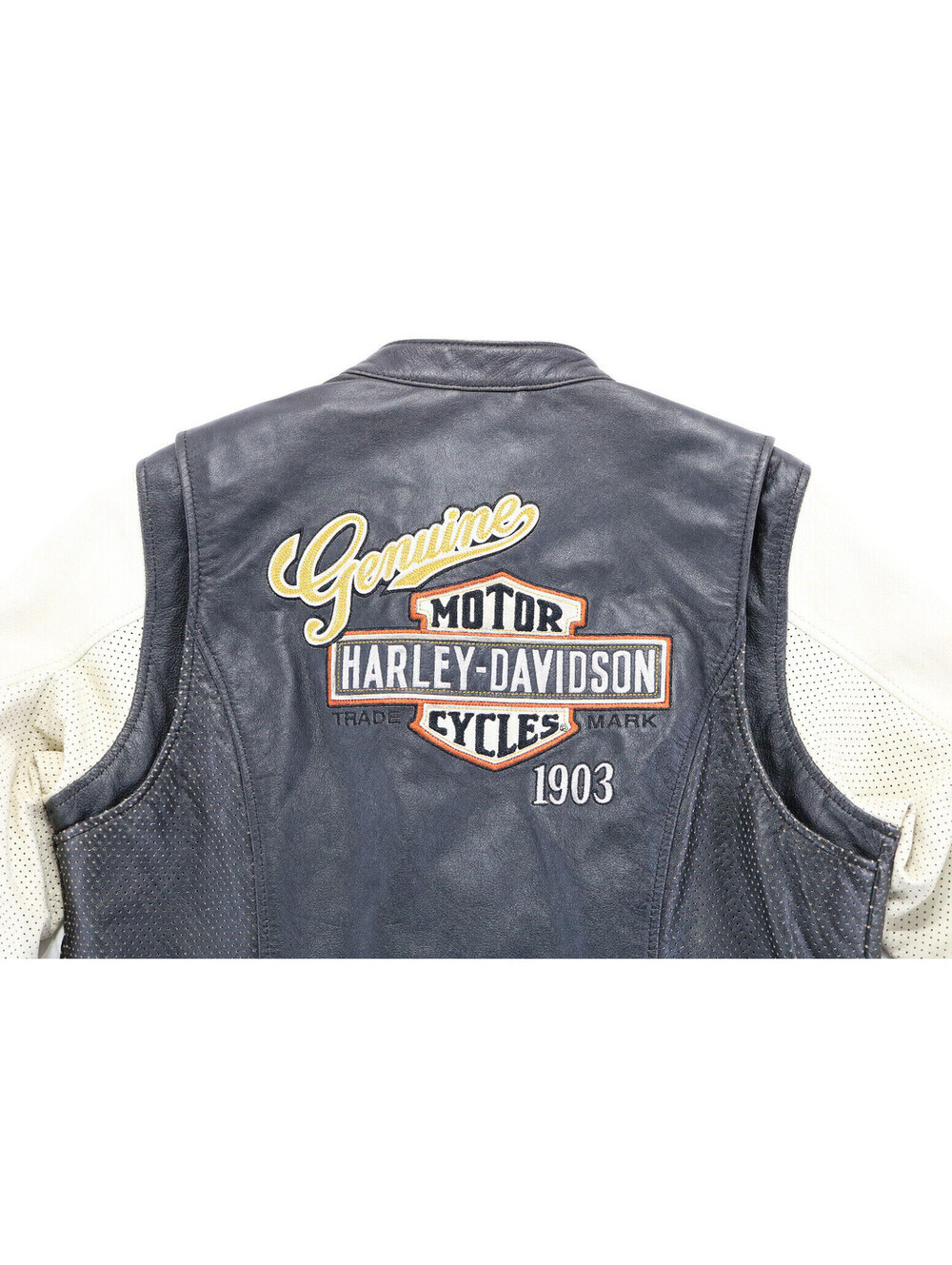 harley davidson Rallyrunner jacket L black tan armor pockets perforated genuine